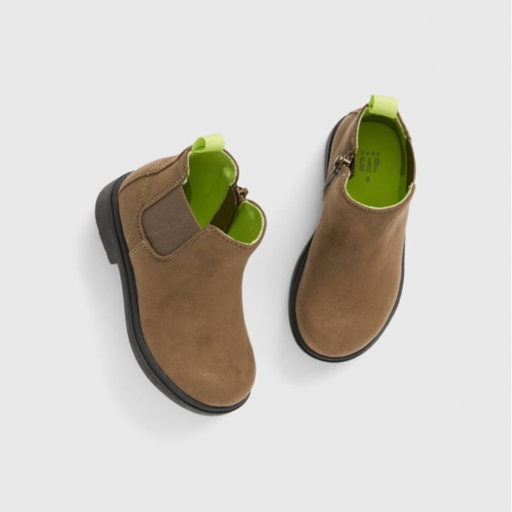Gap toddler Zip Chelsea Boots, Olive Green